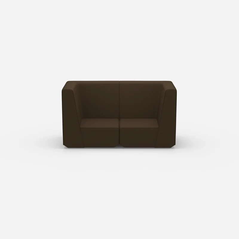 Sofa Zweisitzer braun 160 cm breit
