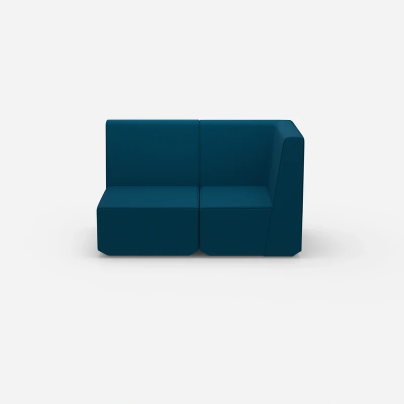 Blaues Zweisitzer Sofa 160 cm breit