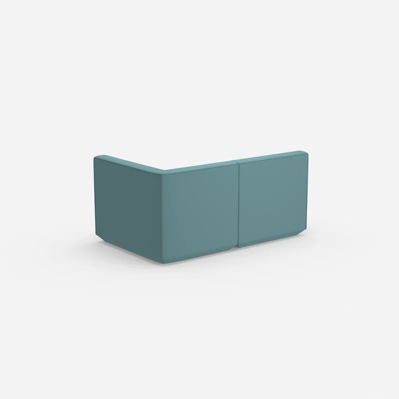 Blaues Zweisitzer Sofa