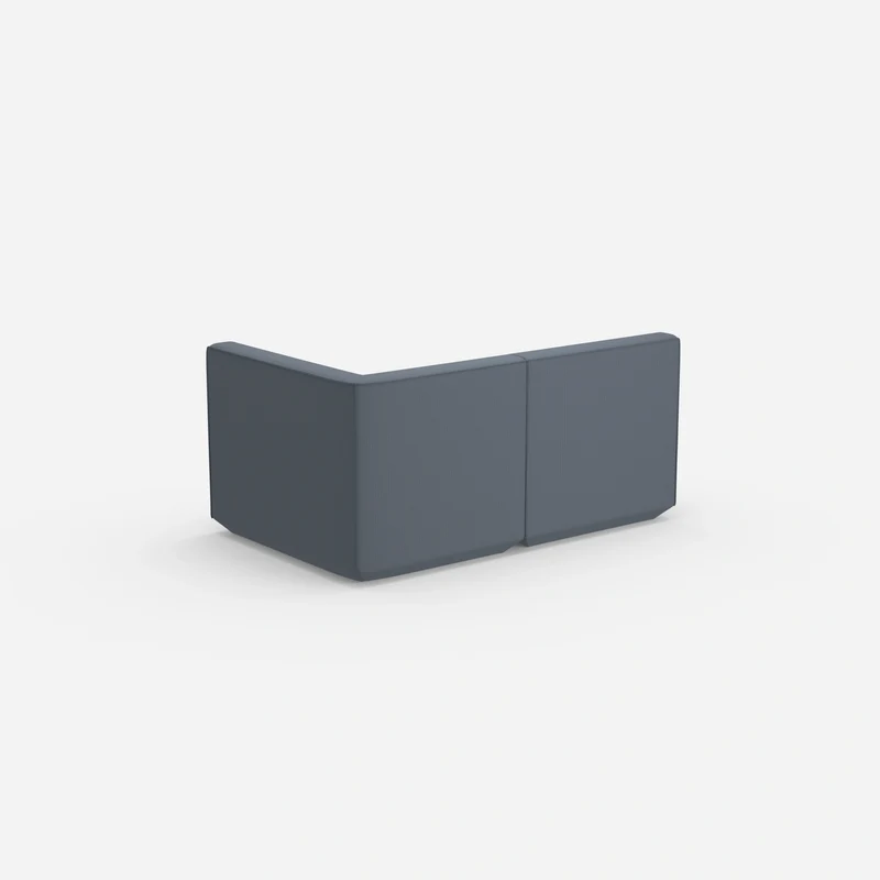 Blaues Zweisitzer Sofa