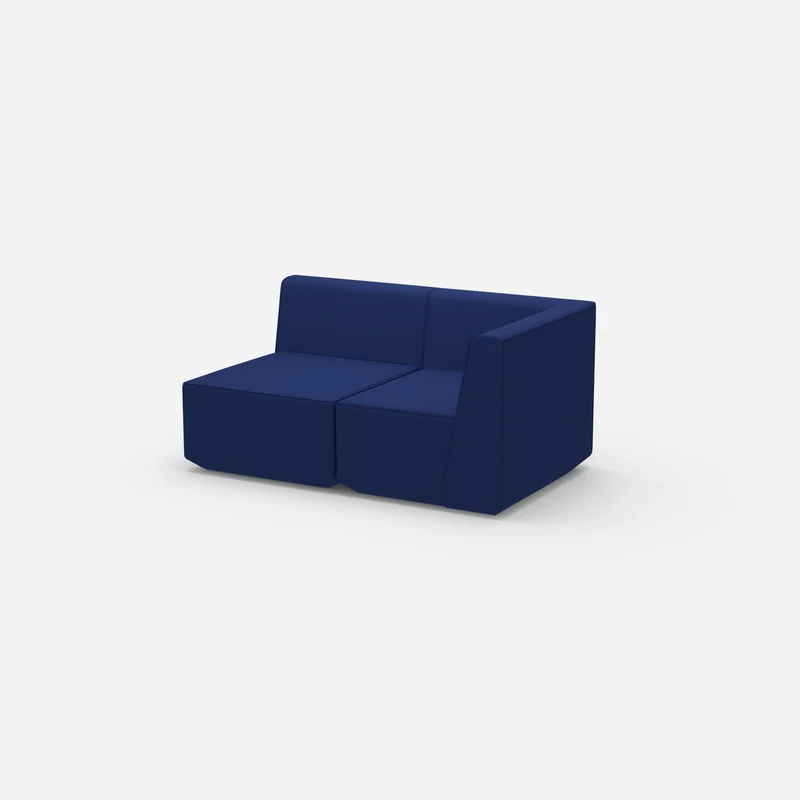 Blaues Zweisitzer Sofa
