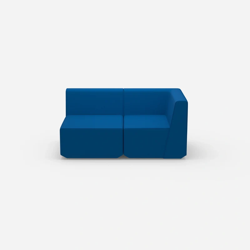 Blaues Zweisitzer Sofa