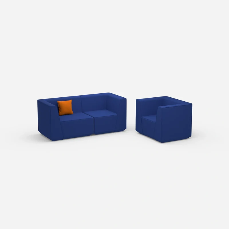 2 Sitzer Sofa mit Sessel 270 cm breit