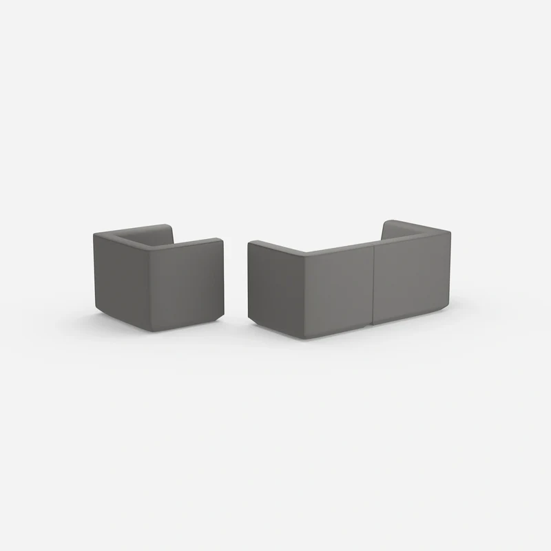 2 Sitzer Sofa mit Sessel 270 cm breit