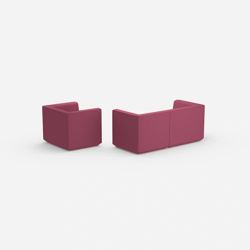 2 Sitzer Sofa mit Sessel 270 cm breit
