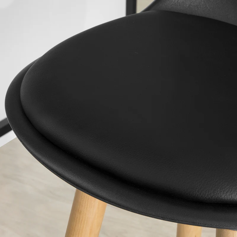 SoBuy FST70-SCH Tabouret de Bar Tabouret Haut Cuisine avec dossier et repose-pieds