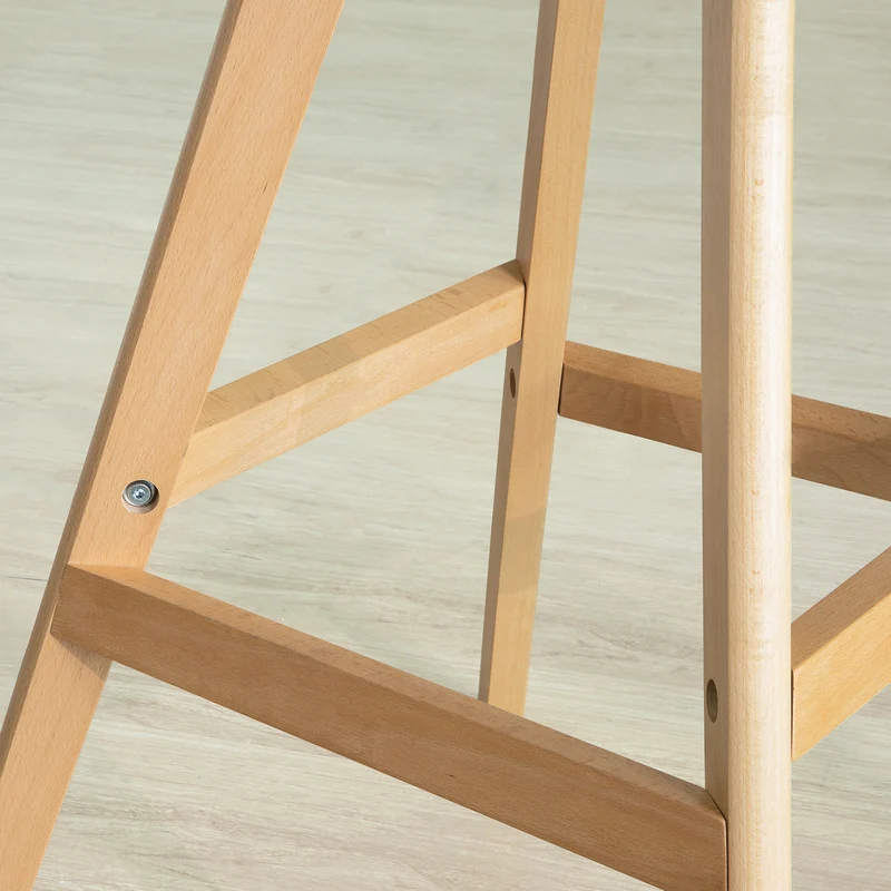 SoBuy FST69-W Tabouret de Bar Tabouret Haut Cuisine avec Dossier et Repose-Pieds