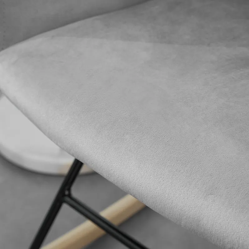 SoBuy FST68-DG Chaise à Bascule avec Accoudoirs Fauteuil de Relaxation Pieds