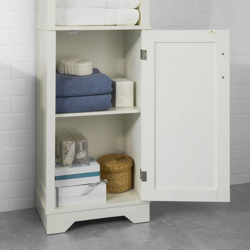 SoBuy BZR28-MI Meuble Colonne de Salle de Bain Armoire Haute Meuble Rangement