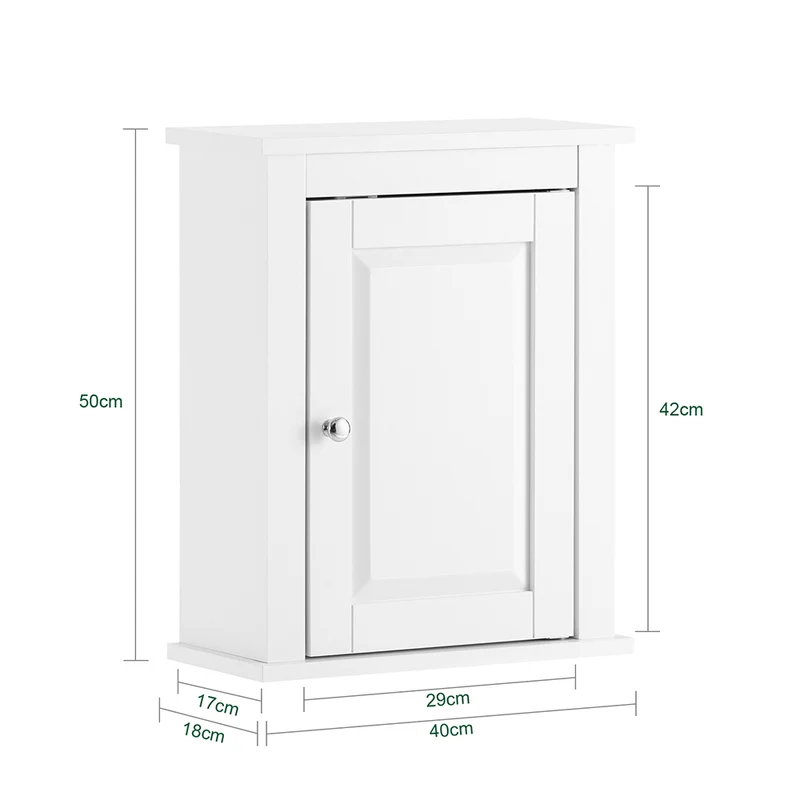 sebuyfr.comG203-W Meuble Haut de Salle de Bain, 1 porte Placard Commode Meuble de Rangement