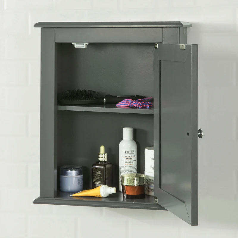 sebuyfr.comG203-DG Meuble Haut de Salle de Bain, 1 Porte Placard Commode Mural