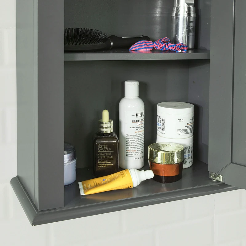 sebuyfr.comG203-DG Meuble Haut de Salle de Bain, 1 Porte Placard Commode Mural