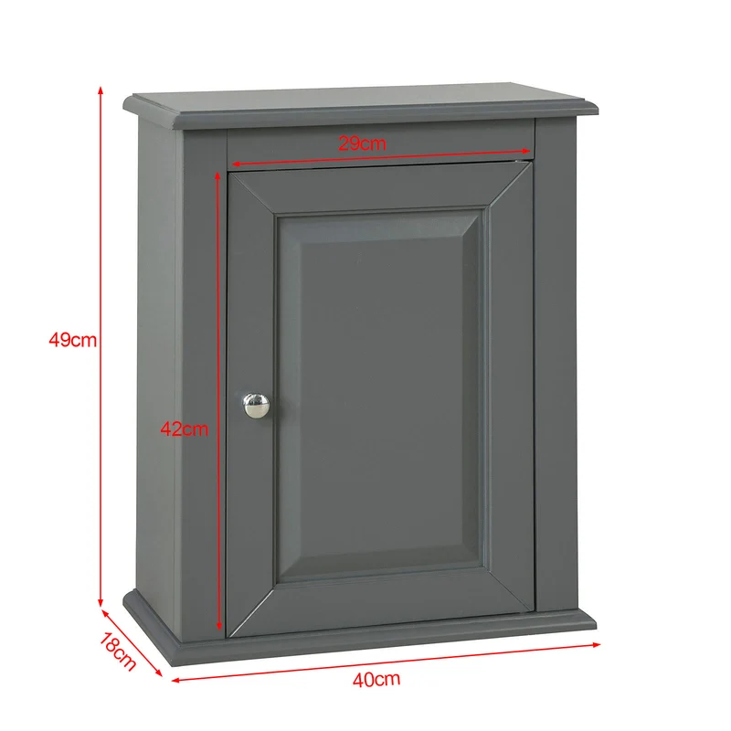 sebuyfr.comG203-DG Meuble Haut de Salle de Bain, 1 Porte Placard Commode Mural