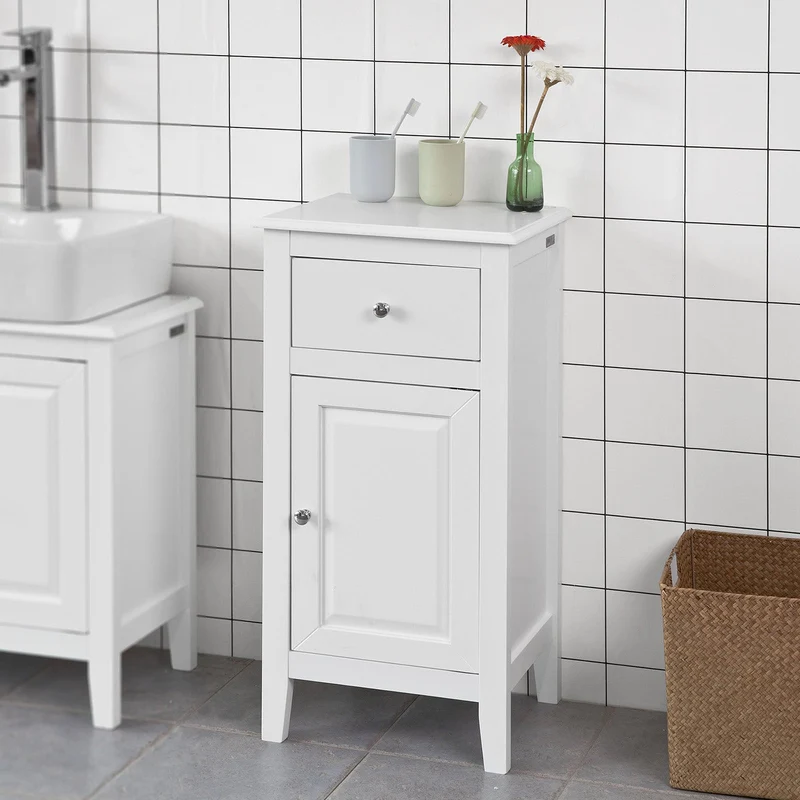 sebuyfr.comG206-W Table d’appoint Meuble Bas de Salle de Bain Armoire Toilette