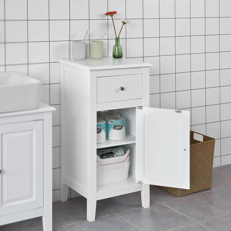 sebuyfr.comG206-W Table d’appoint Meuble Bas de Salle de Bain Armoire Toilette