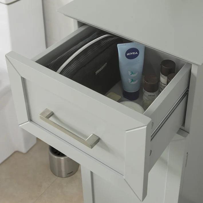 SoBuy BZR11-HG Meuble Colonne Meuble Bas de Salle de Bain Armoire Toilette