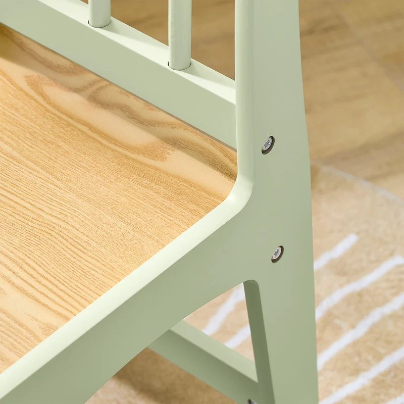 SoBuy KMB60-GR Table et Chaise Enfant avec Rangement – Bureau Enfant 2 Étagères, Porte-Papier et Rangements Stylos, Vert