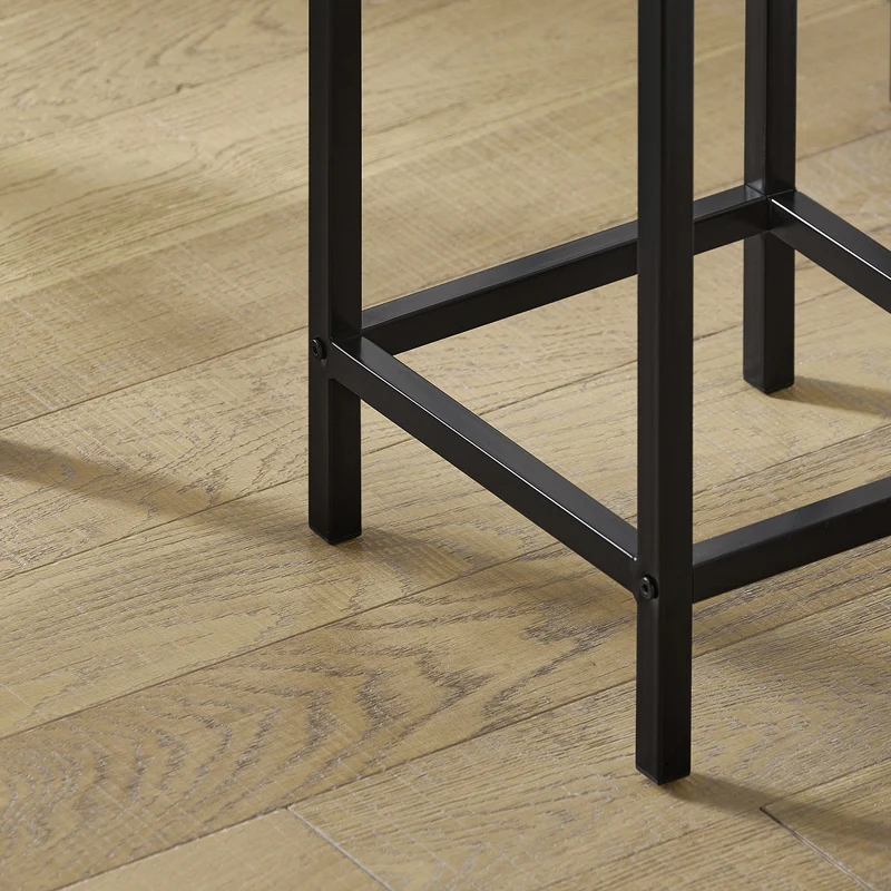 SoBuy OGT10-HG Set de 1 Table Haute + 2 Tabourets avec Repose-Pieds