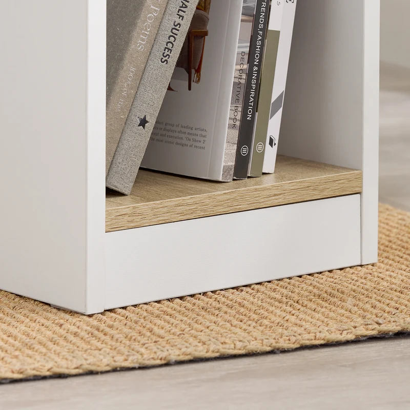 SoBuy FBT171-WN Table de Chevet Étroit, Table de Nuit avec Tiroir et Étagère, Meuble d 'appoint Moderne pour Chambre et Salon, Blanc, 20 x 35 x 60 cm