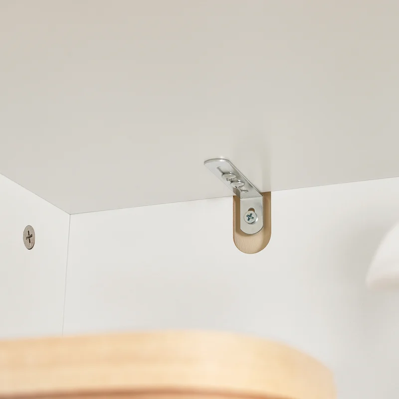 SoBuy BZR215-W Colonne Salle de Bain 2 Paniers à Linge Intégrés – Meuble Gain de Place 181 cm Blanc