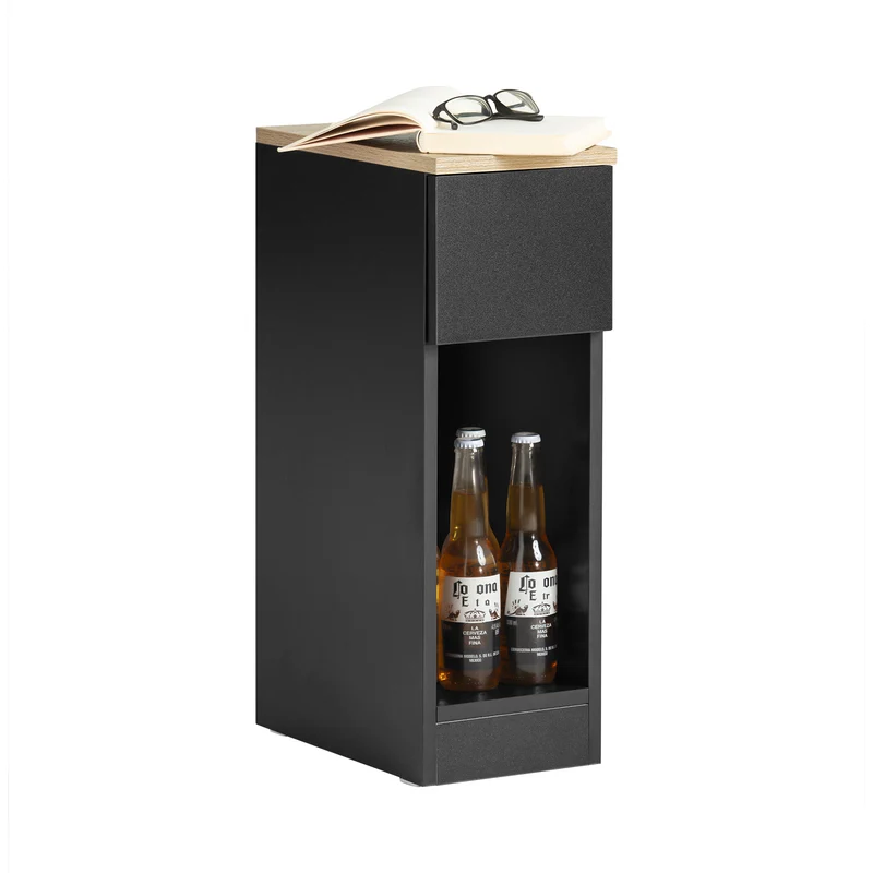 SoBuy FBT111-SCH Table de Chevet Table de Nuit Bout de Canapé Table d'Appoint Table Basse avec Tiroir