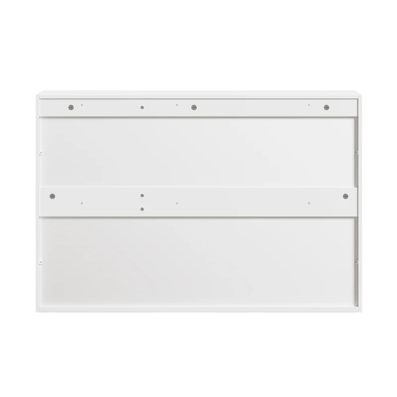 sebuyfr.comG231-L-W Meuble Haut Suspendu 90 cm – 3 Portes, Étagère Réglable – Blanc