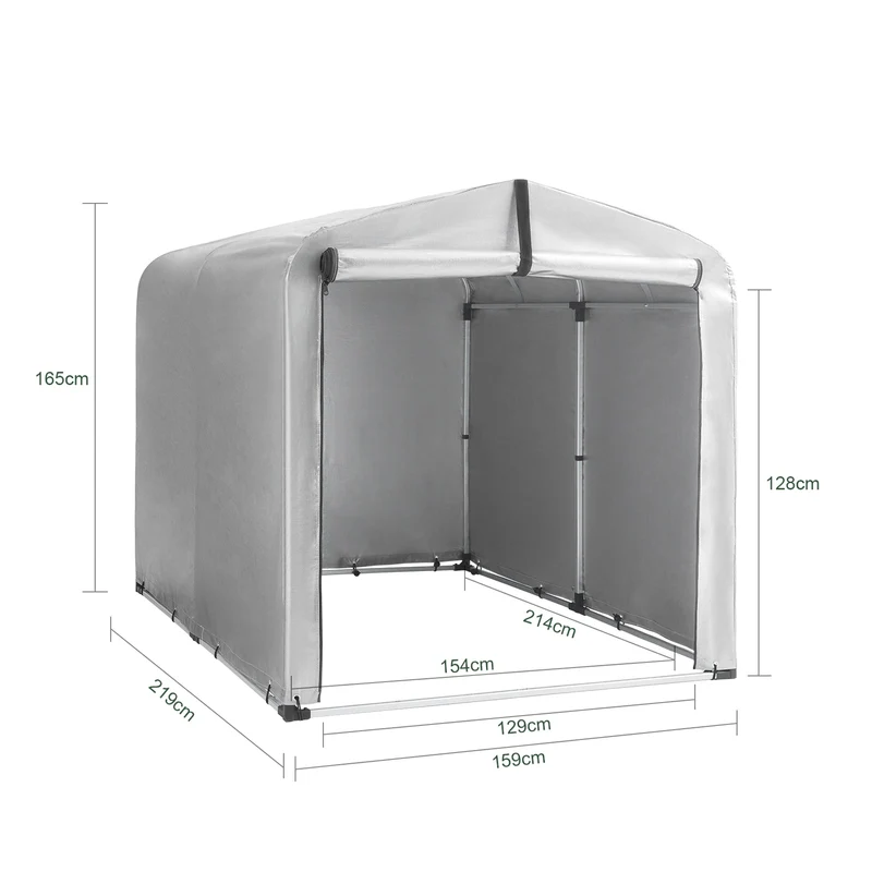 SoBuy KLS11-II-L Abri Vélo Extérieur Imperméable 159x219 cm – Garage Vélo et Moto avec Porte Verticale Gain de Place