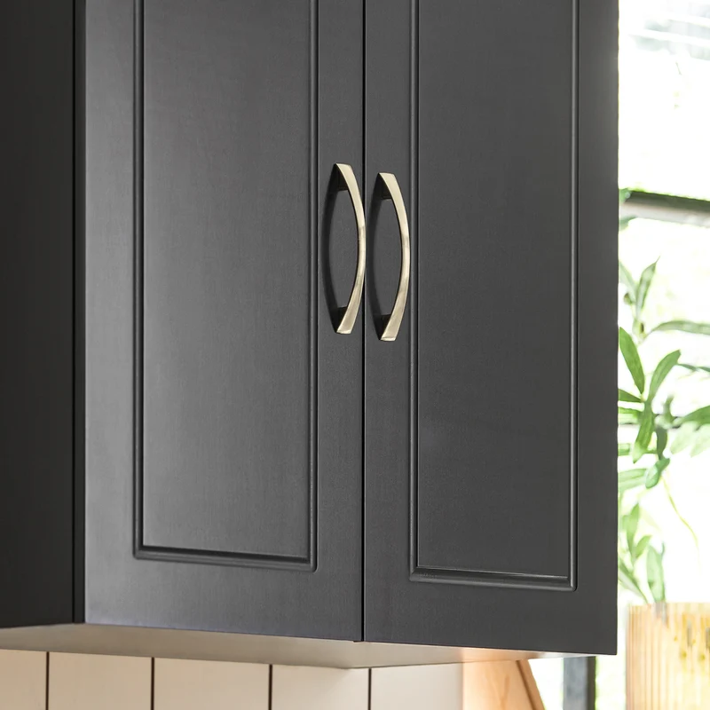 sebuyfr.comG231-SCH Meuble Haut Salle de Bain Suspendu Armoire Murale avec Étagère Réglable et Porte Rangement Mural Compact pour Salle de Bain, WC ou Cuisine Noir L60xP30xH60 cm
