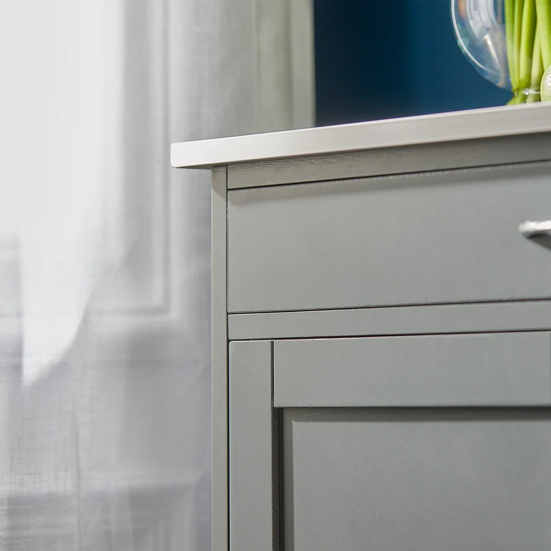 SoBuy FKW45-HG Desserte Chariot de Cuisine de Service Roulant, Meuble Armoire de Rangement Cusine sur roulettes