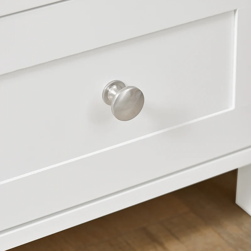 SoBuy FBT91-W Table d’Appoint Haute Bout de Canapé pour Salon Bureau Cuisine en 3 niveaux avec 1 tiroir