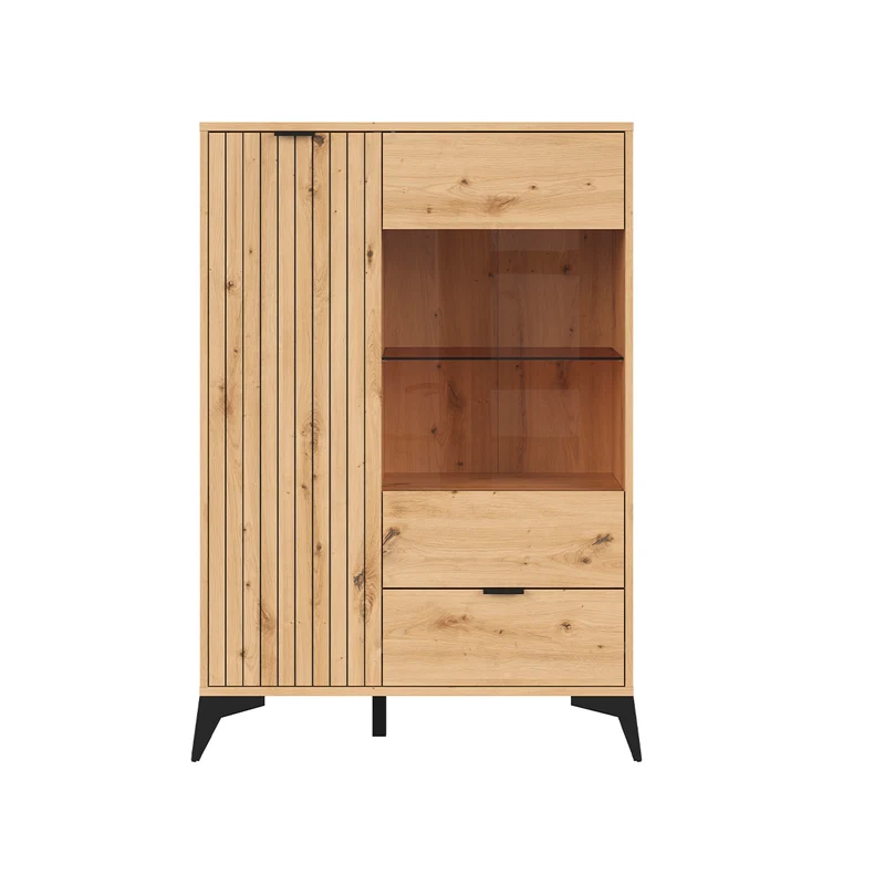 Vaisselier bas 2 portes 1 tiroir Mao Bois
