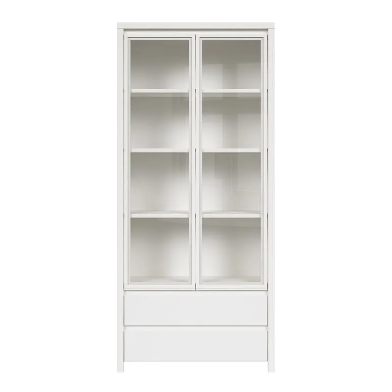 Vaisselier 2 portes 2 tiroirs Soren Blanc