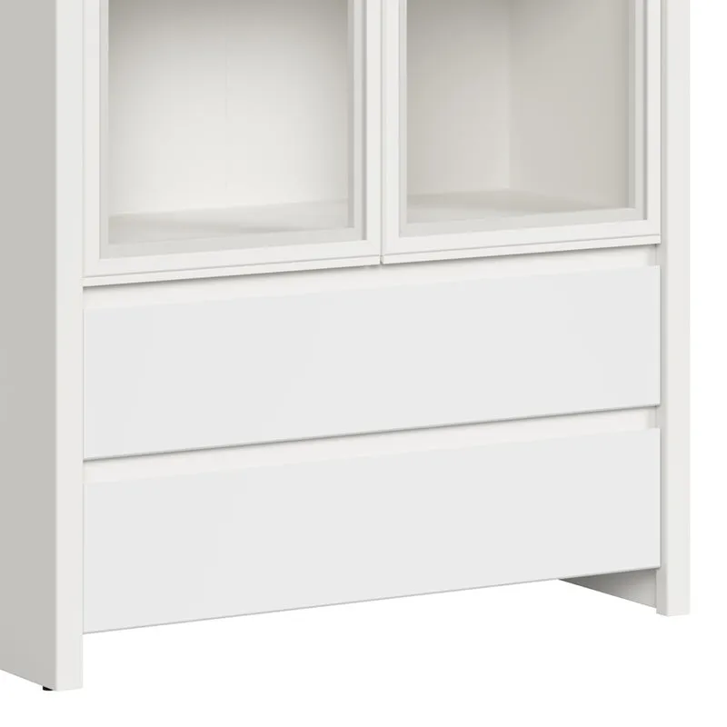 Vaisselier 2 portes 2 tiroirs Soren Blanc