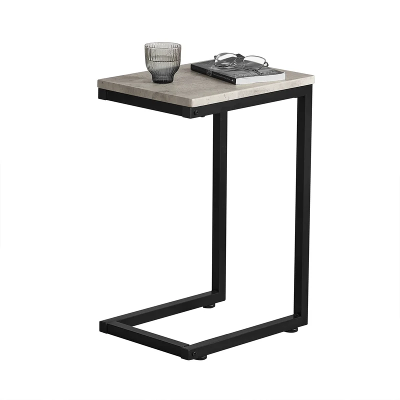 SoBuy FBT44-HG Table d'appoint Moderne - Table Basse Salon, Bout de Canapé à Café 40x30x60 cm Noir & Gris