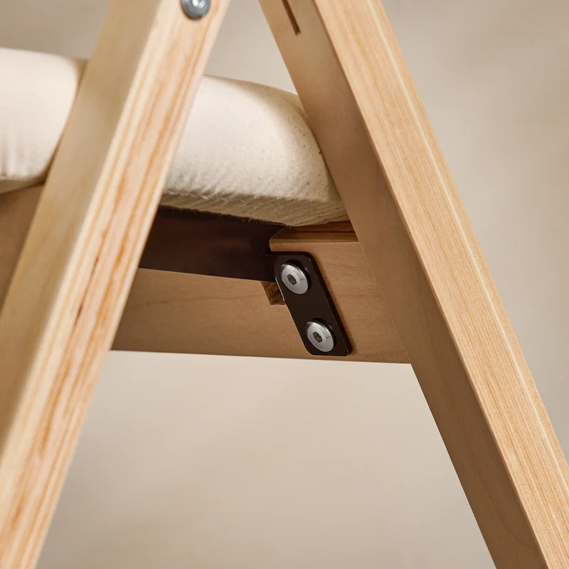 SoBuy FST40-W Chaise Pliante Confortable en Bois – Assise et Dossier Rembourrés – Blanc