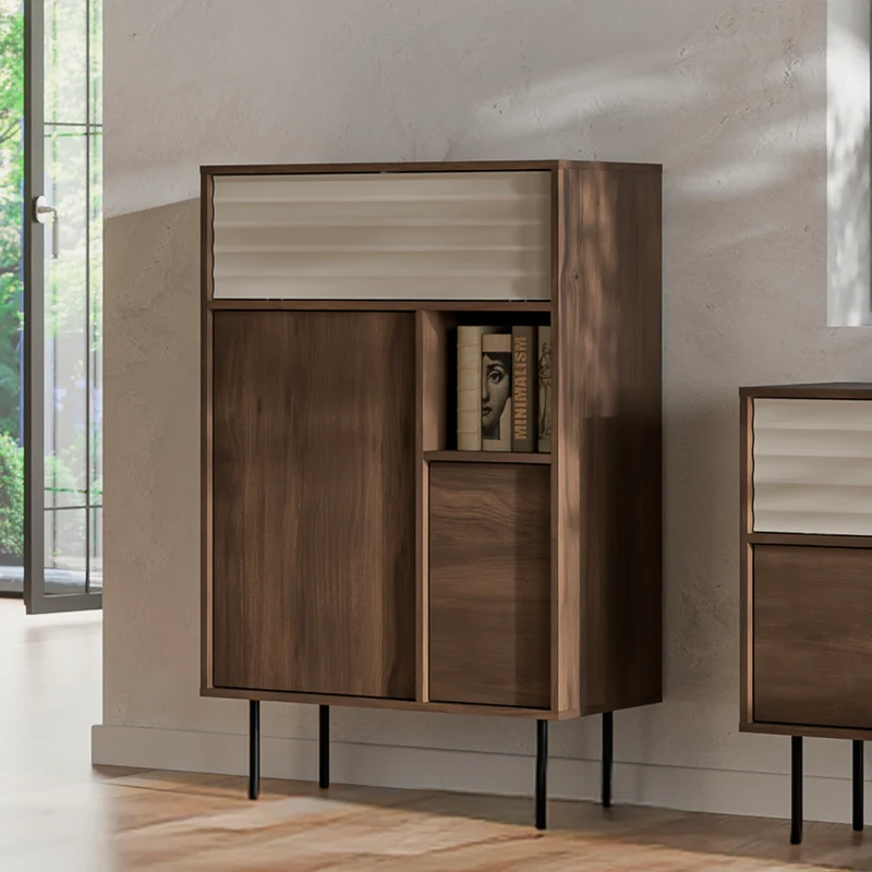 Buffet haut 3 portes Astra Bois foncé et Cachemire