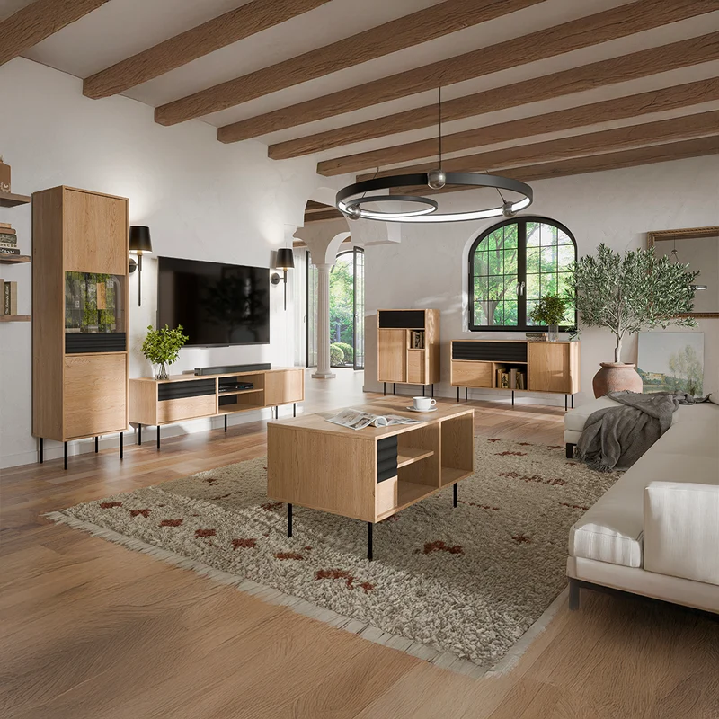 Table basse Astra Bois et Noir