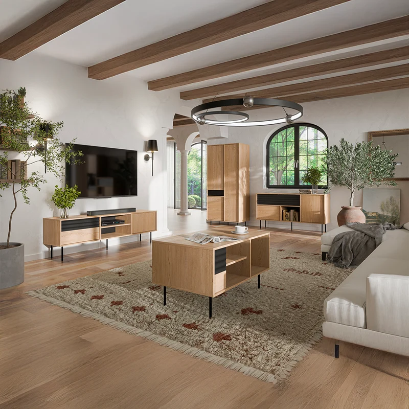 Table basse Astra Bois et Noir