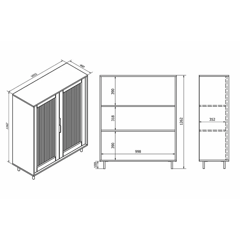 Vaisselier 2 portes Soly Cachemire