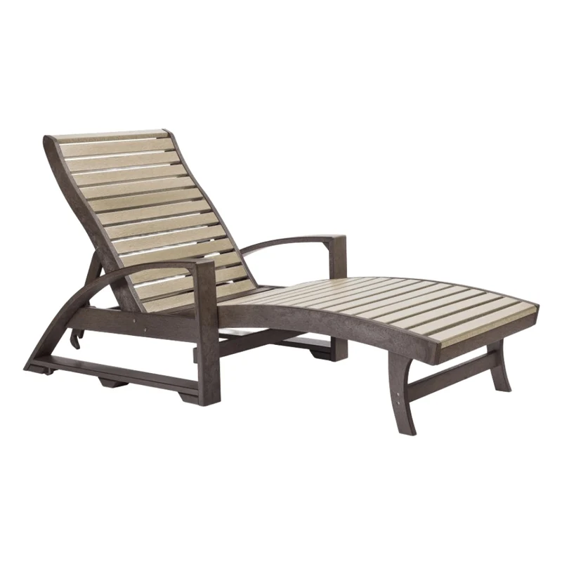 Chaise longue extérieure en plastique recyclé - St-Tropez L38