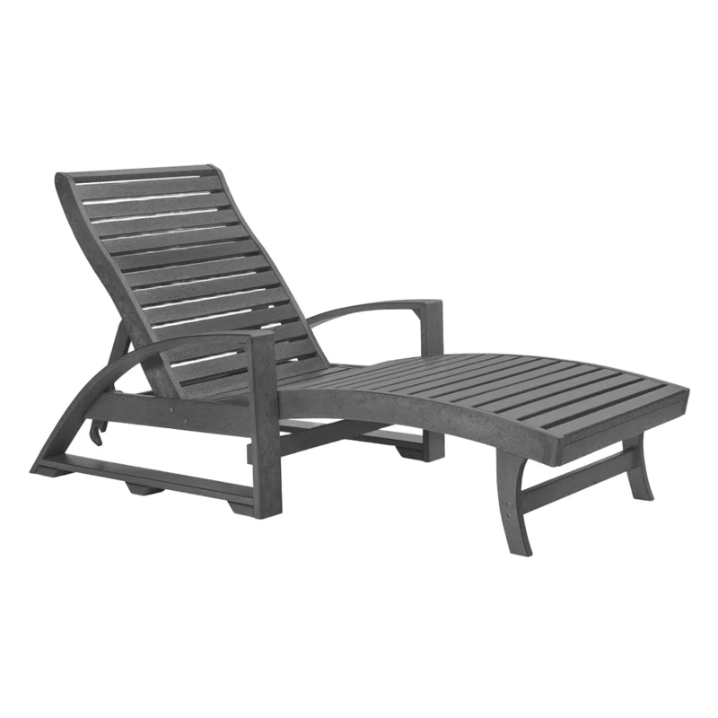 Chaise longue extérieure en plastique recyclé - St-Tropez L38