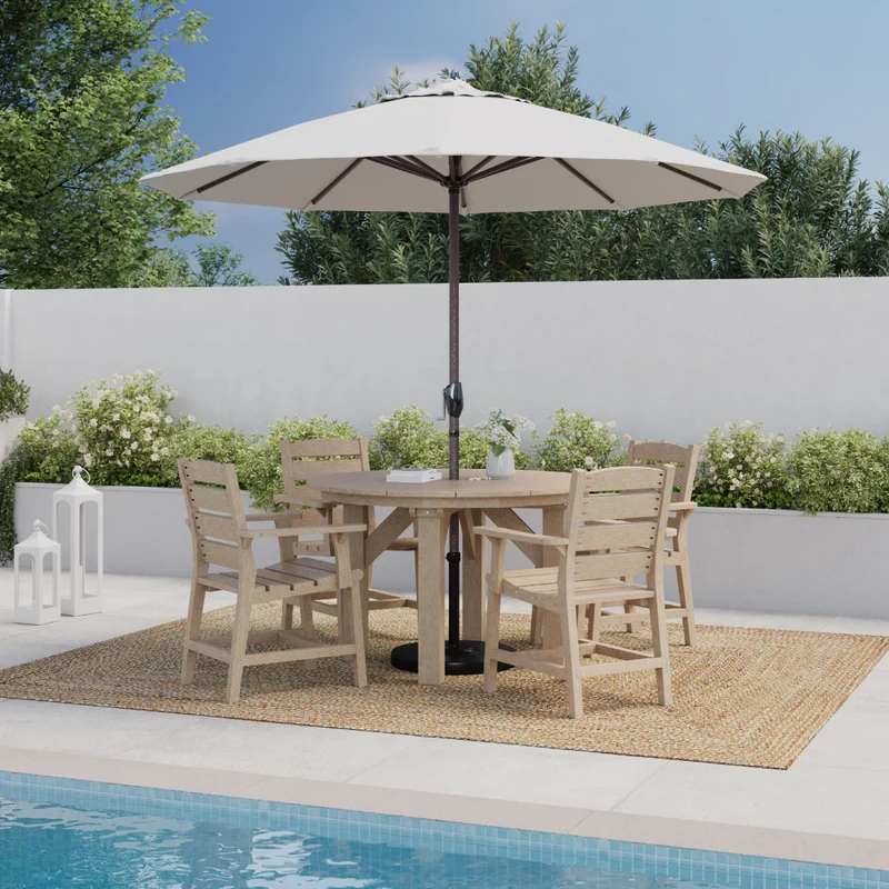 Chaise de salle à manger extérieure en plastique recyclé - Napa C321