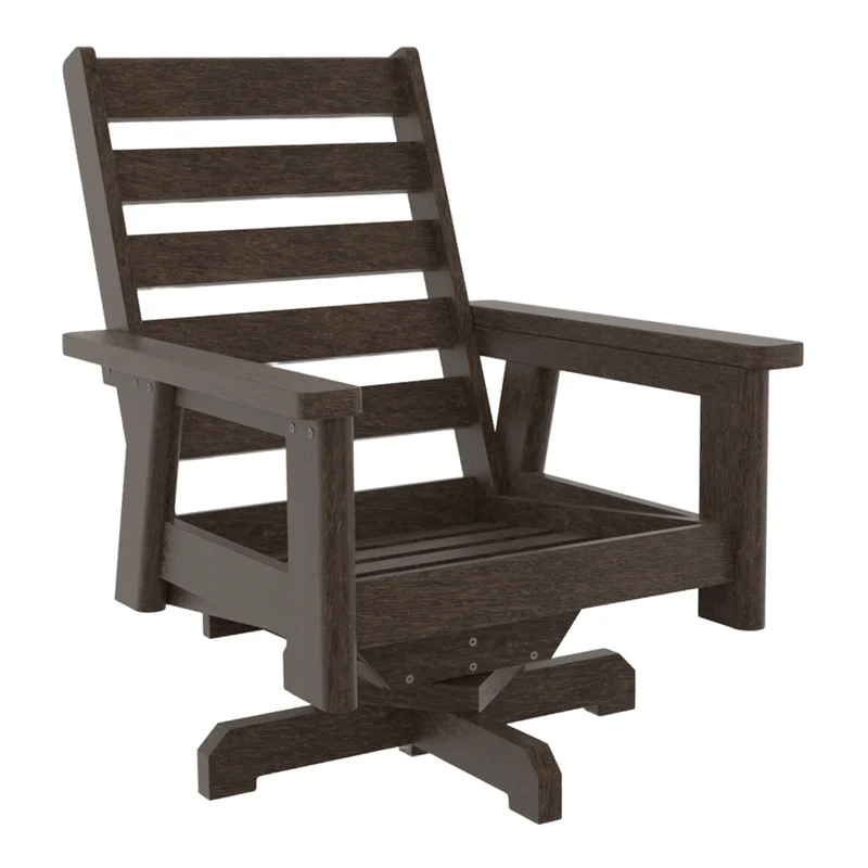 Fauteuil extérieur pivotant en plastique recyclé - Charleston DSF294
