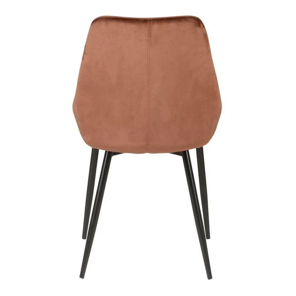 Chaise en velours marron