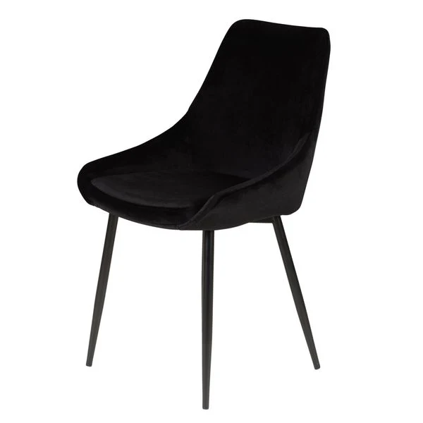 Chaise en velours noire