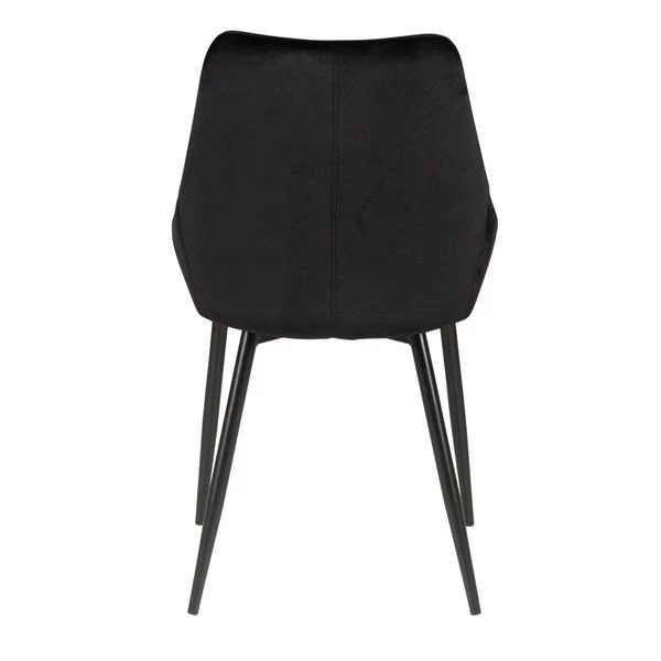 Chaise en velours noire