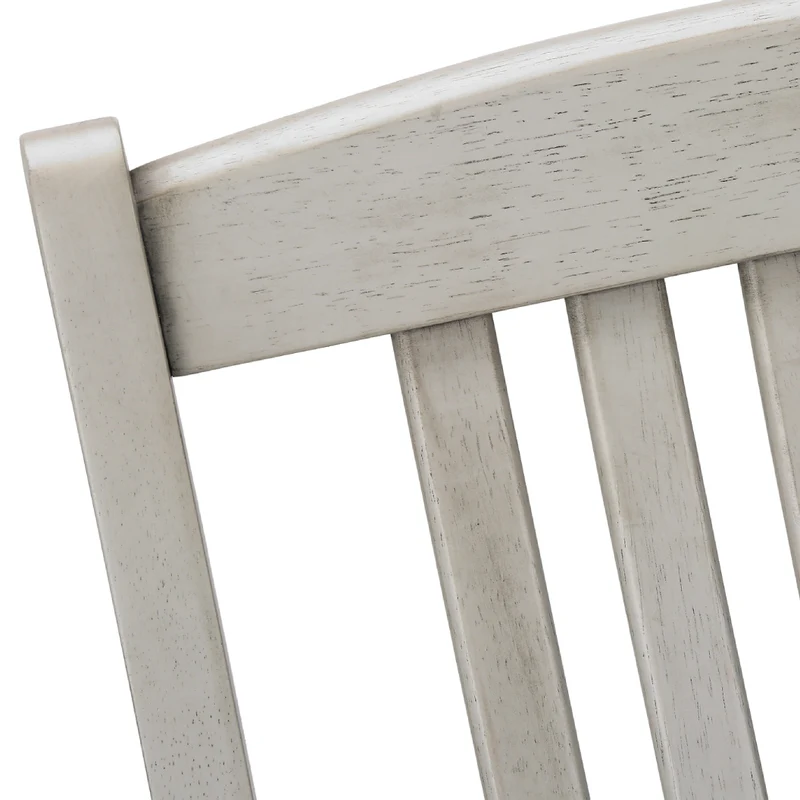Ensemble de 2 chaises de salle à manger en bois avec assise rembourrée en tissu gris - I 1256