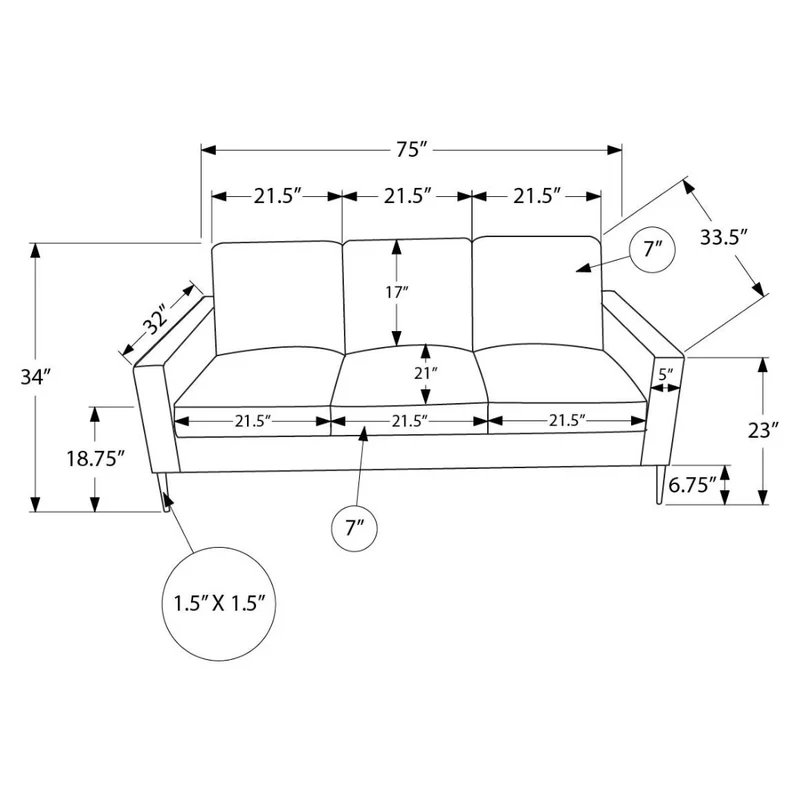 Sofa aspect cuir et en tissu