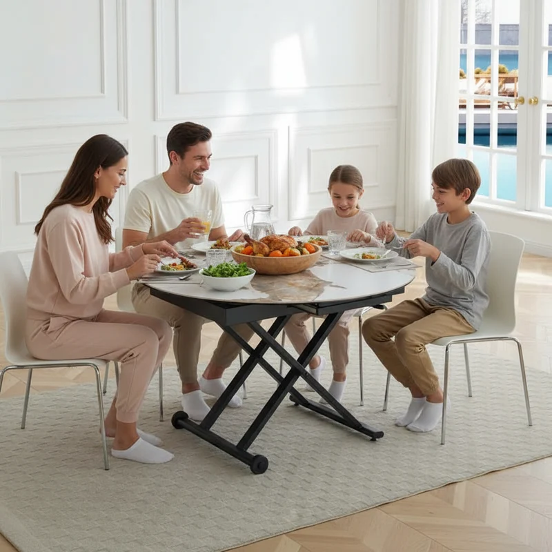 Table basse céramique marbre relevable – Setty