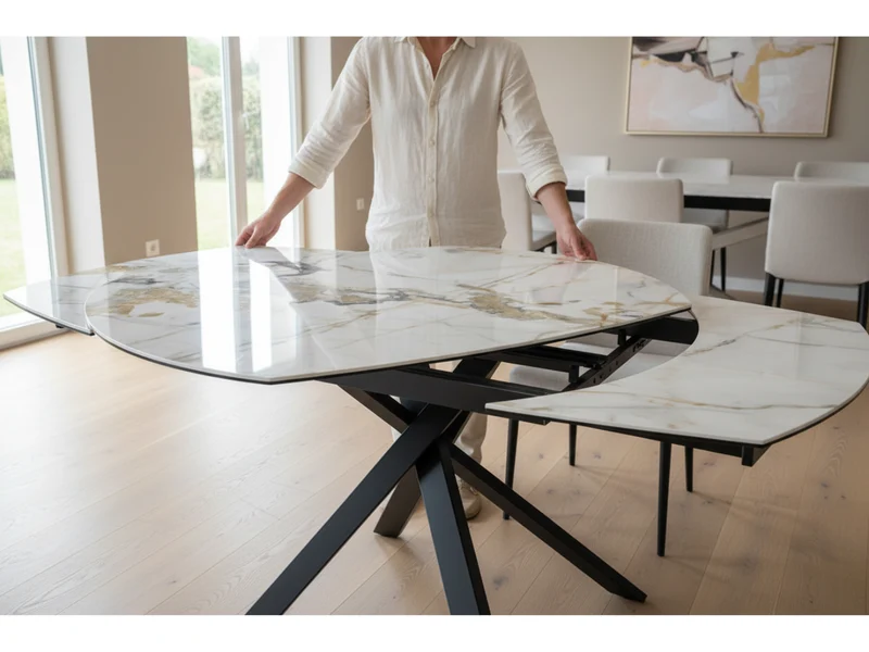 Table extensible céramique pivotante - Kheops Akante